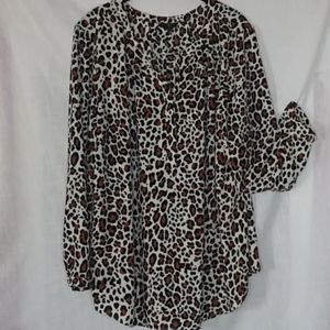 Plus size long sleeve blouse